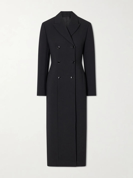 Alaïa Double-breasted Wool-blend Coat