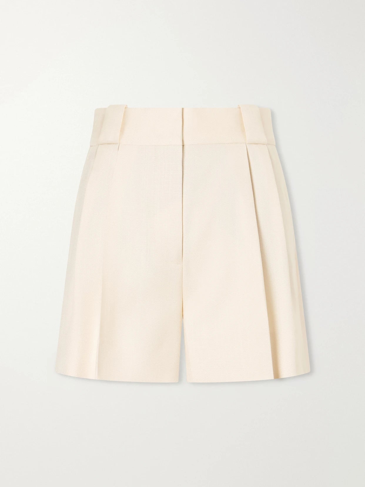 Danae Mid-rise Pleated Canvas Shorts