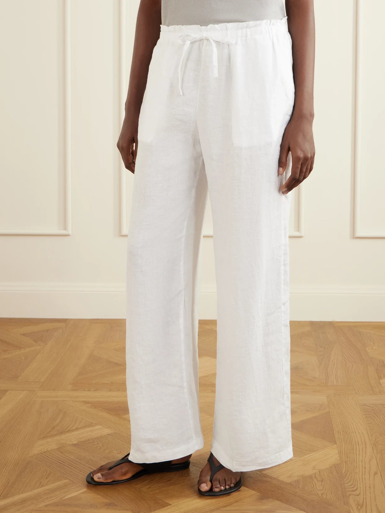 Linen Straight-leg Pants