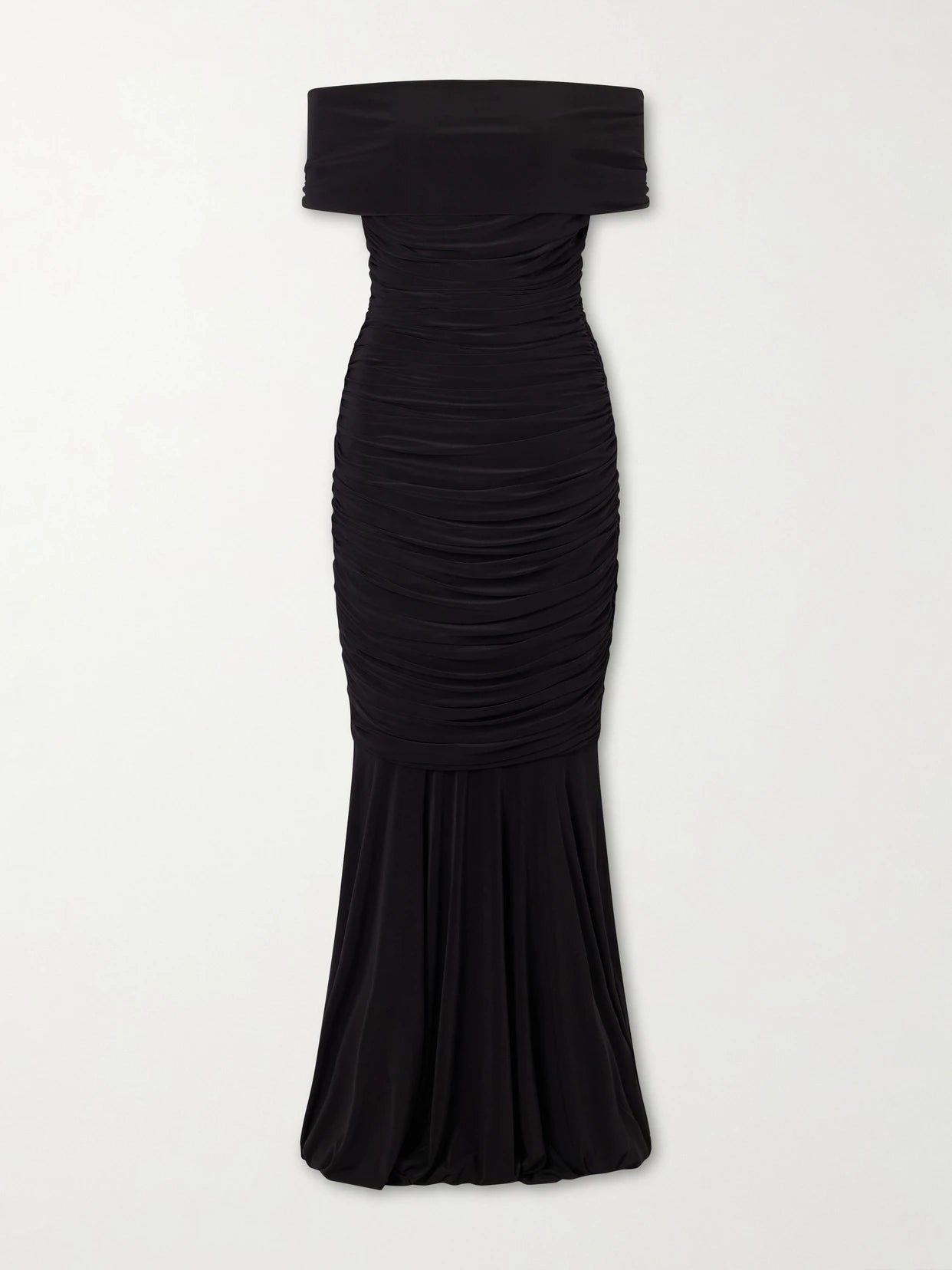 Image of Dresses. Product name - Gathered Jersey Gown in Black colour by brand - Norma Kamali
