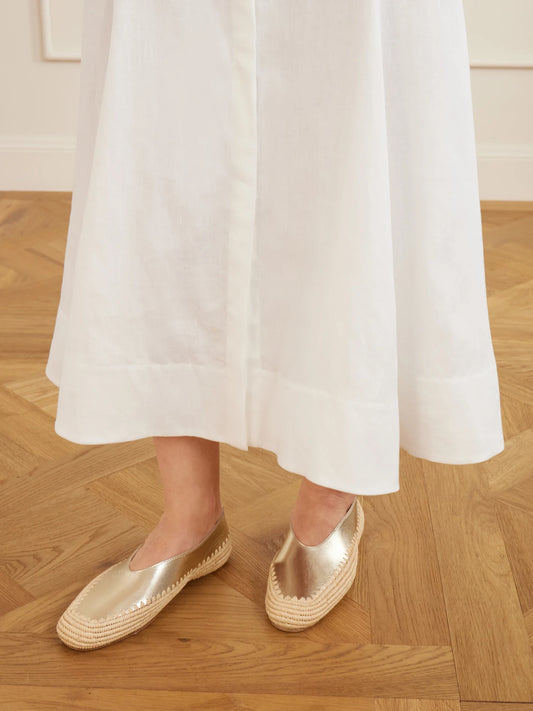 Strength Suede And Raffia Ballet Flats