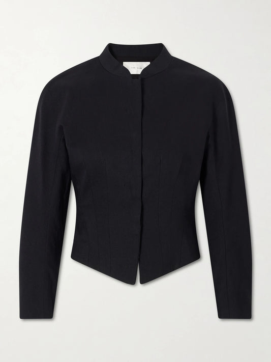 Image of Coats & Jackets. Product name - Bastien Cotton Jacket in Black colour by brand - The Row