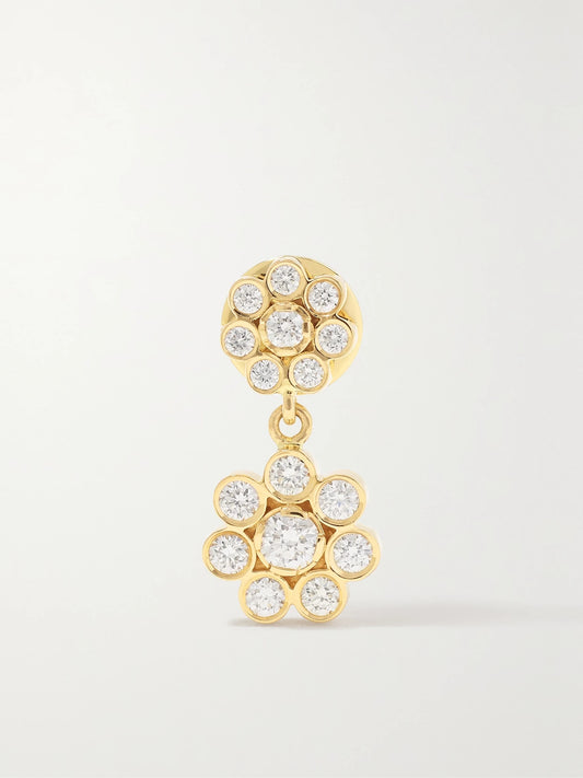 Bellis Deux 18-karat Gold Diamond Single Earring