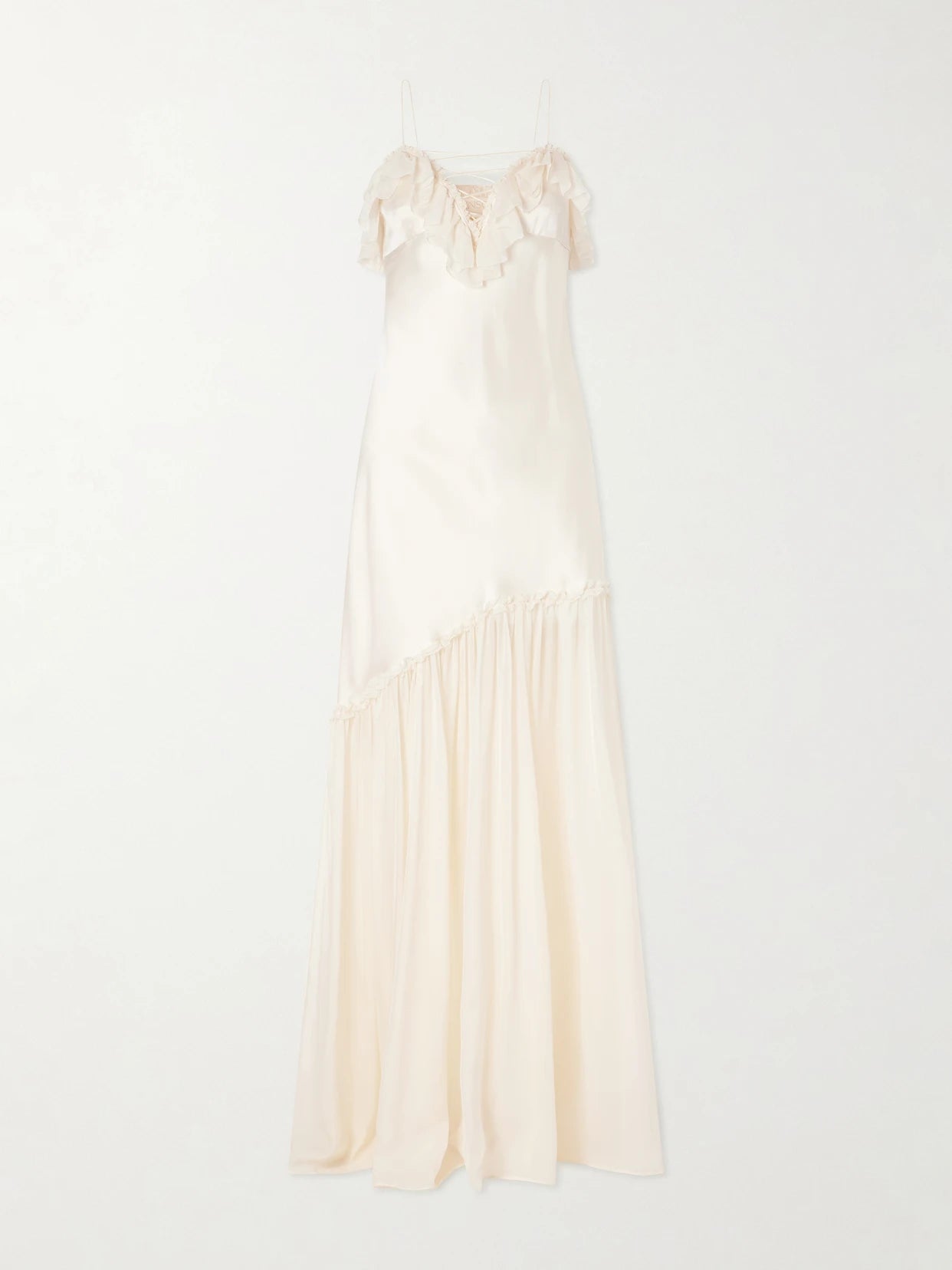 Elaria Ruched Silk Maxi Dress