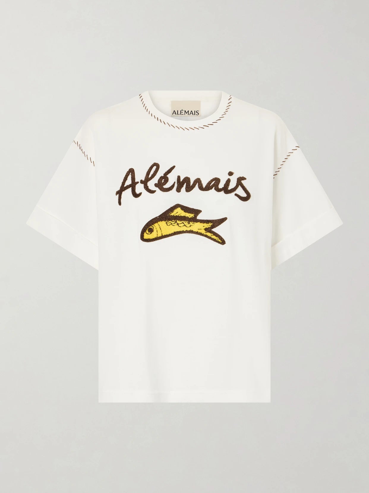 Scuba Embroidered Cotton-jersey T-shirt