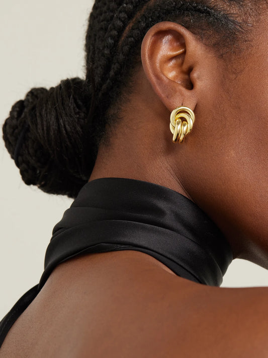 Image of Earrings. Product name - The Vera Gold Vermeil Earrings in Multi colour by brand - LIÉ STUDIO