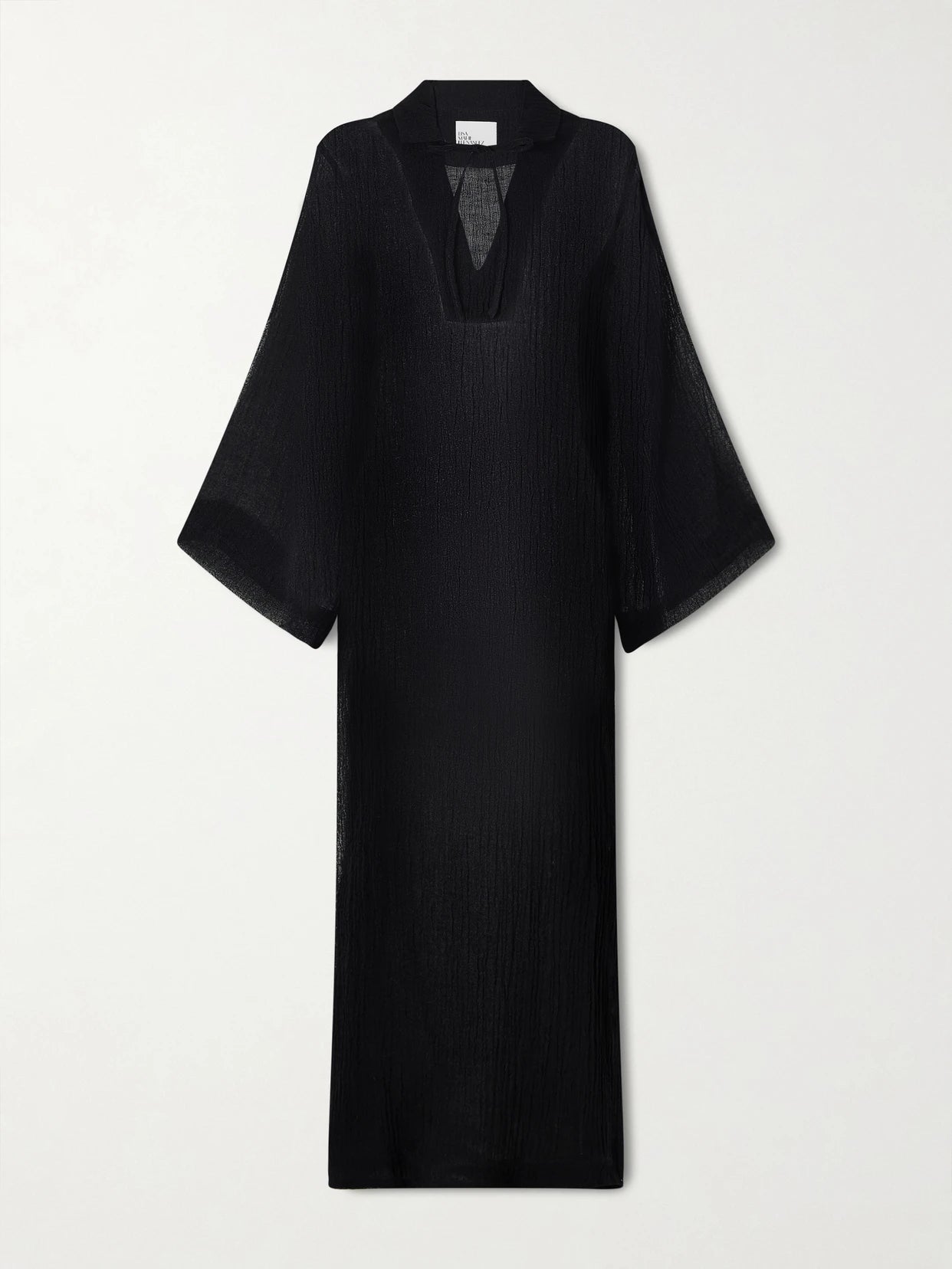 Crinkled Linen-blend Gauze Kaftan