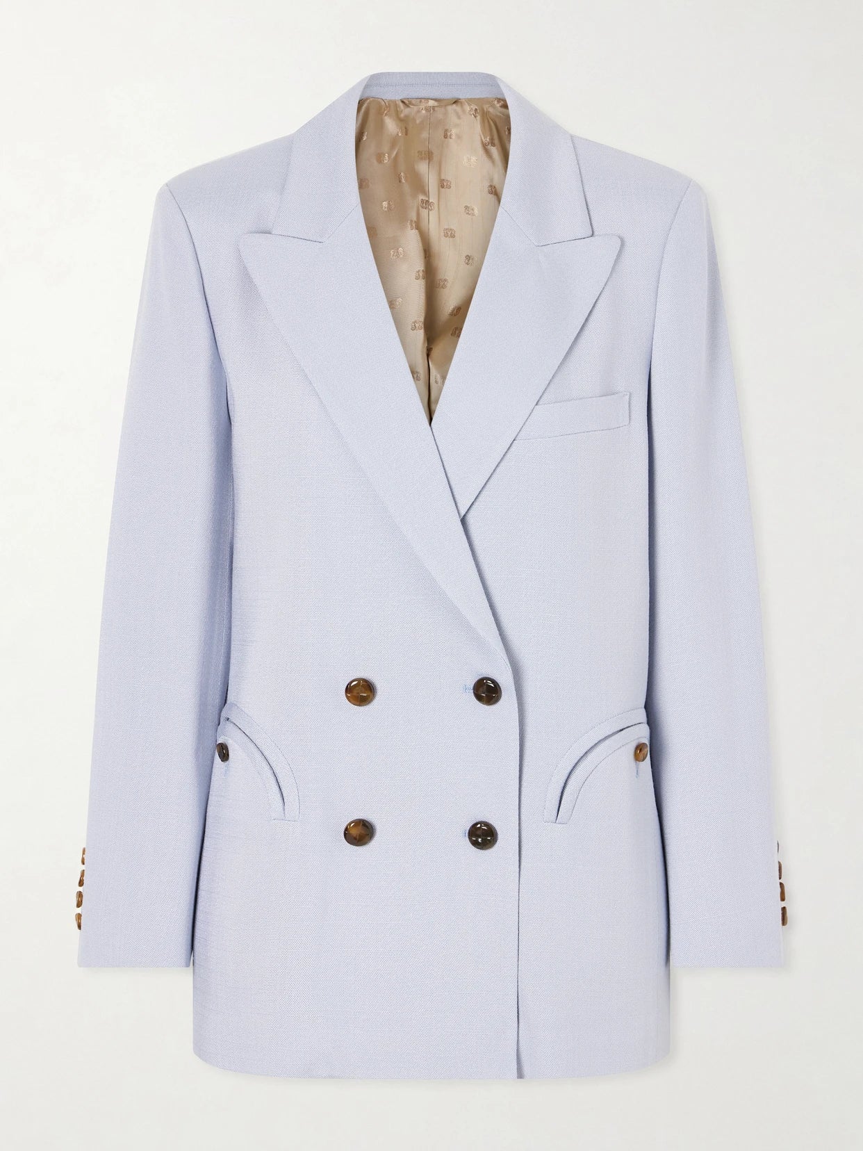 Vezon Double-breasted Woven Blazer
