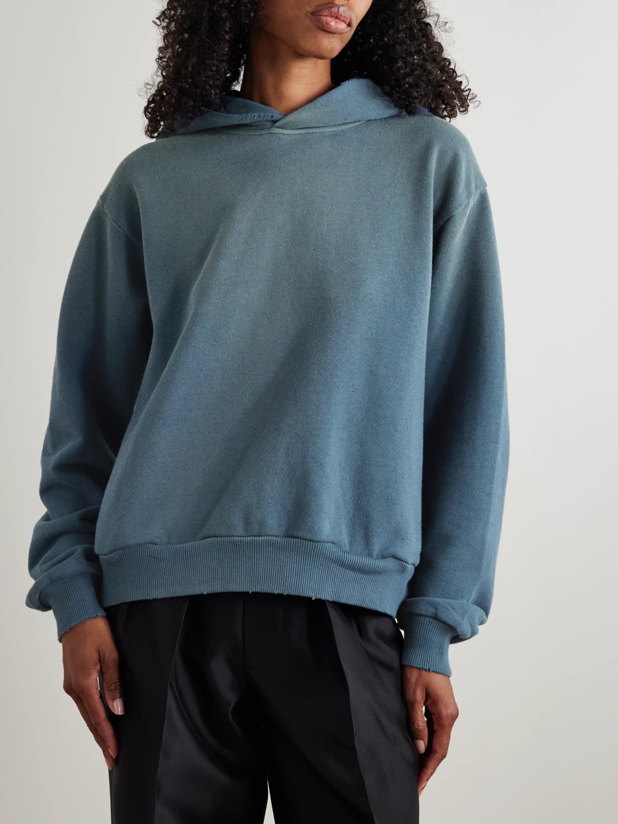 Printed Organic Cotton-blend Jersey Hoodie