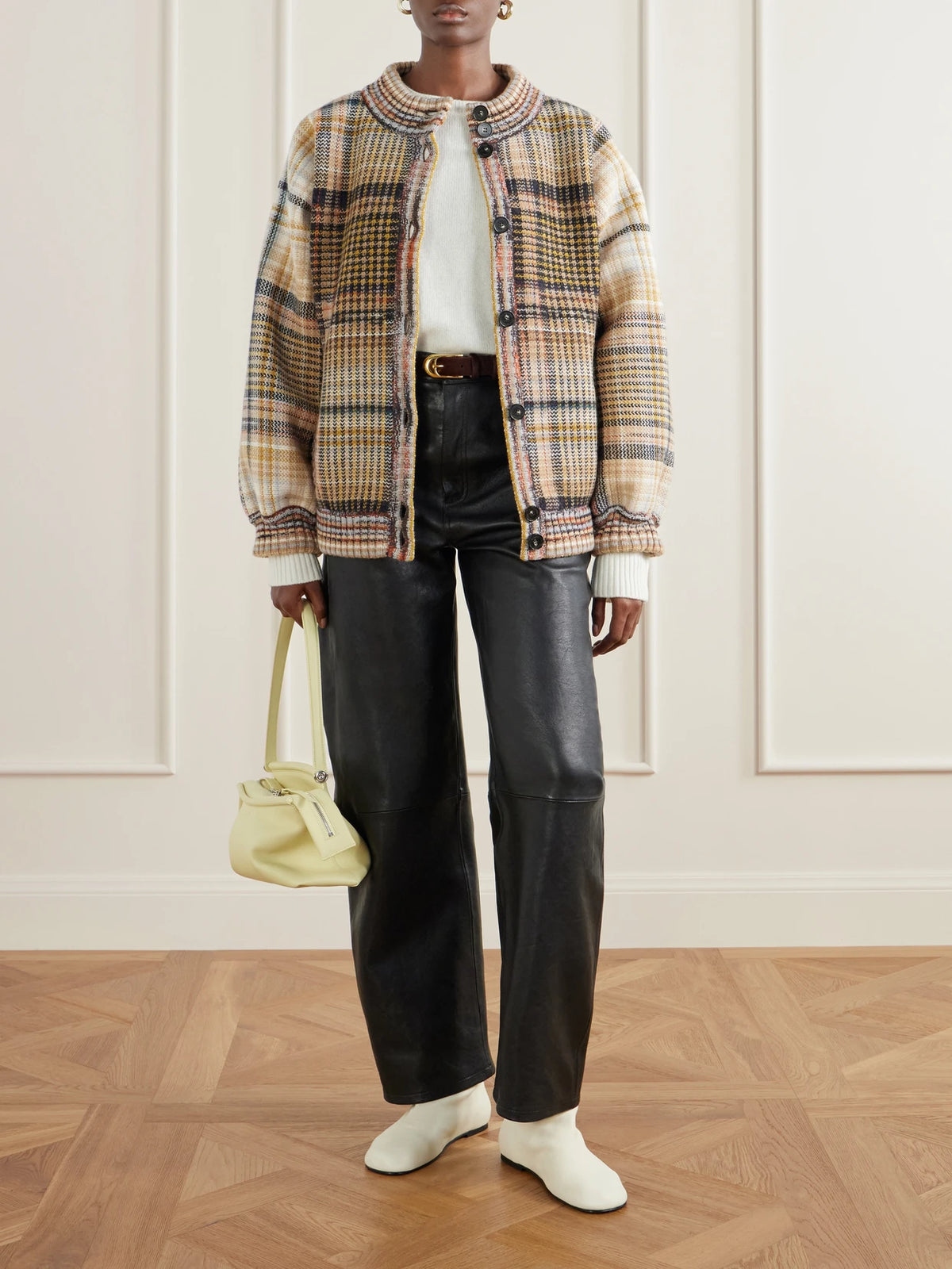 Image of Coats & Jackets. Product name - Padded Checked Wool Bomber Jacket in Multi colour by brand - Missoni