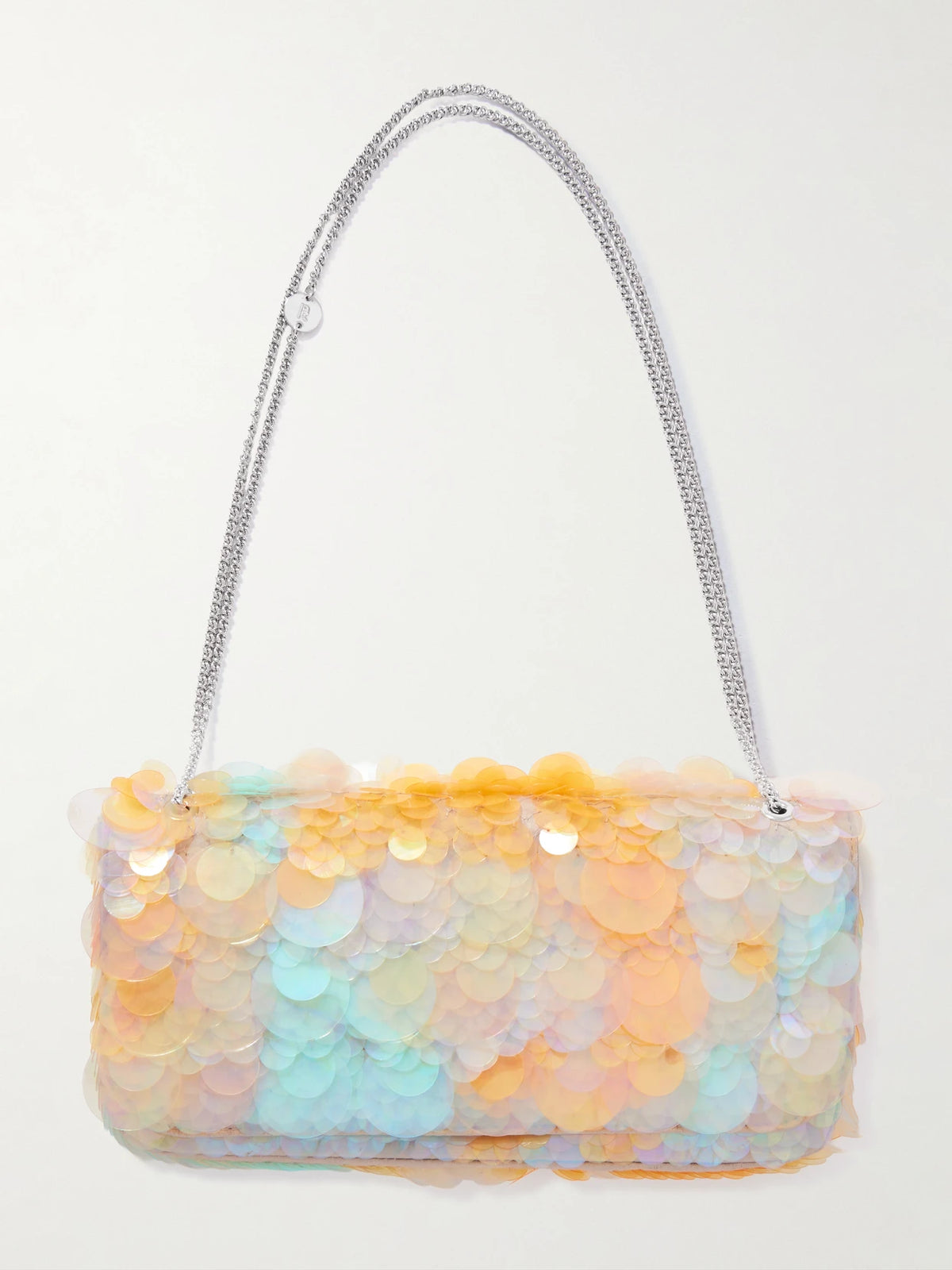 Sequined Satin Shoulder Bag
