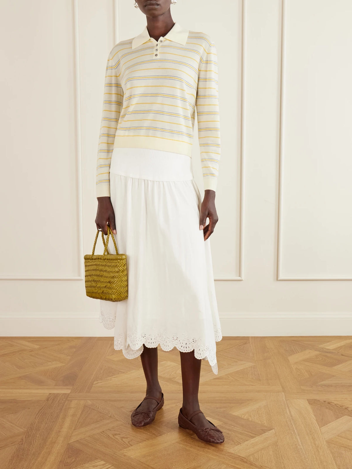 Gora Mini Woven Leather Tote