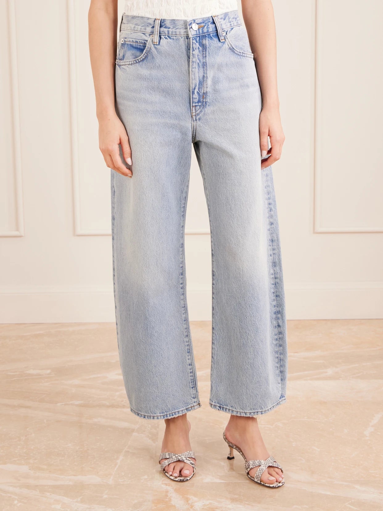 High Rise Curve High-rise Wide-leg Jeans