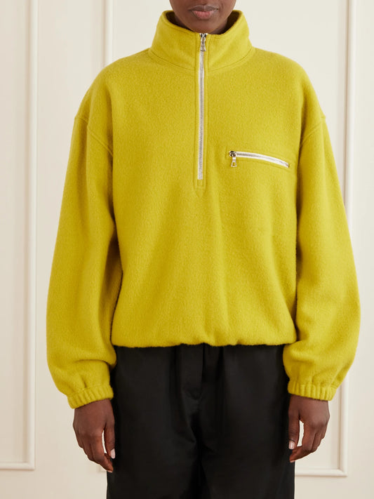 RIER Polar Wool-fleece Half-zip Sweatshirt