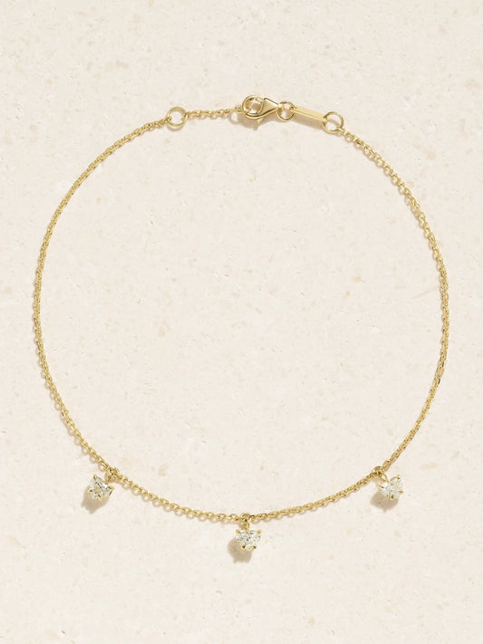 18-karat Gold Diamond Anklet