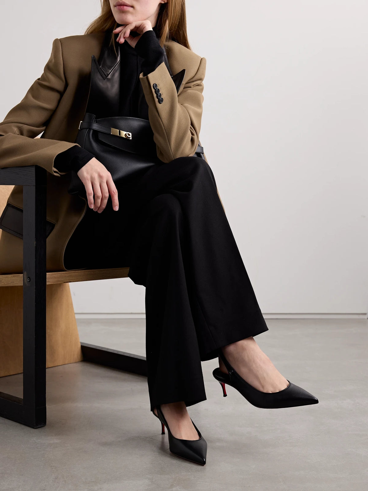 Sporty Kate 45 Leather Slingback Pumps