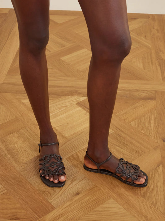 LOEWE + Paula's Ibiza Petal Leather Sandals