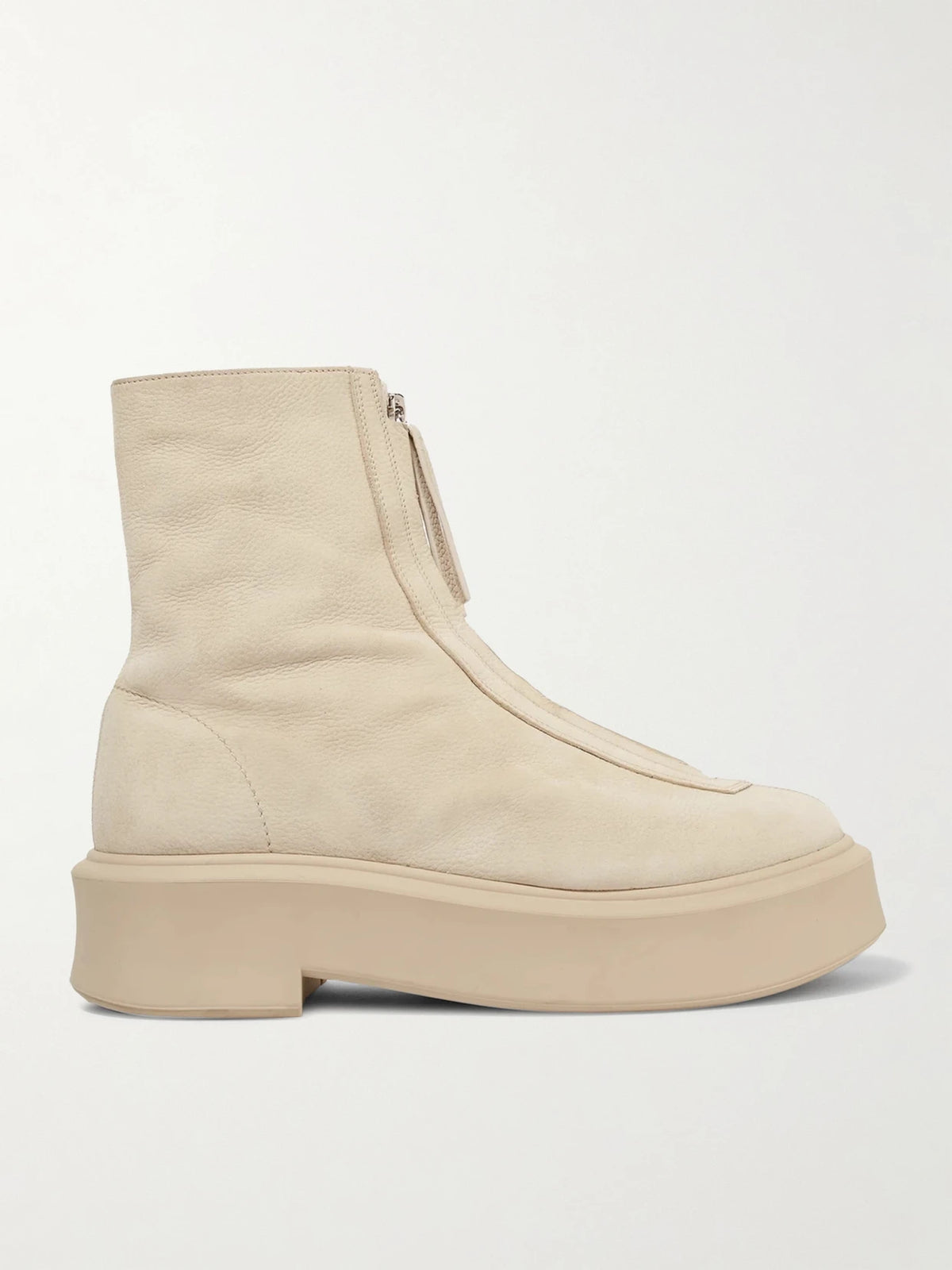 Nobilis Textured-nubuck Platform Ankle Boots