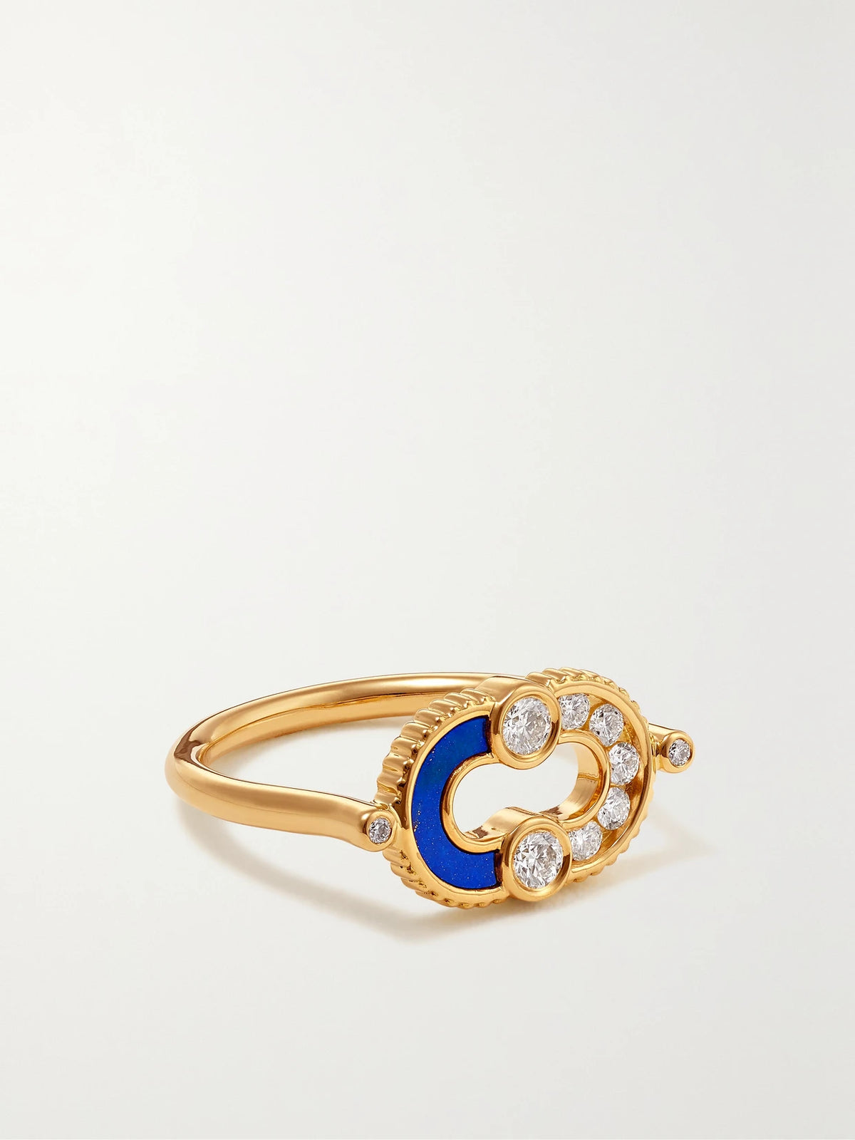 Magnetic 18-karat Gold, Lapis Lazuli And Diamond Ring