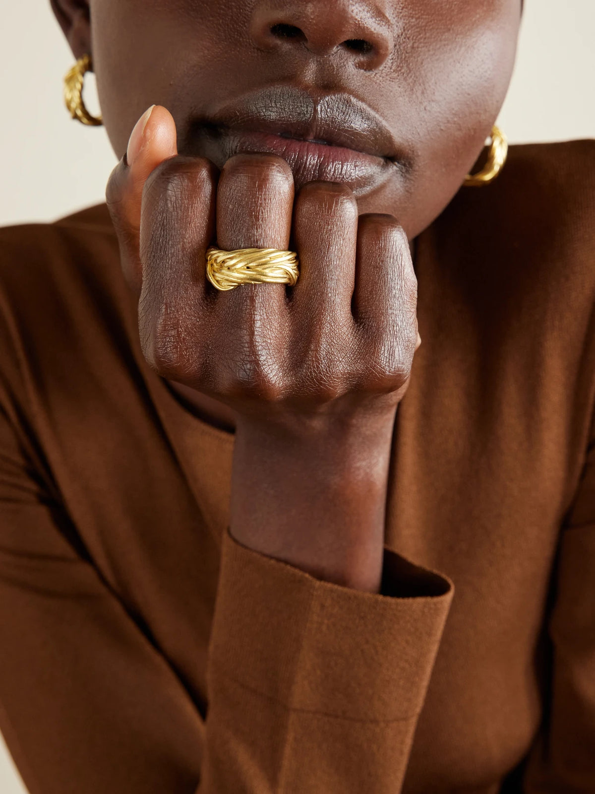 Image of Bracelets. Product name - Ida Gold Plated Ring in Multi colour by brand - YSSO