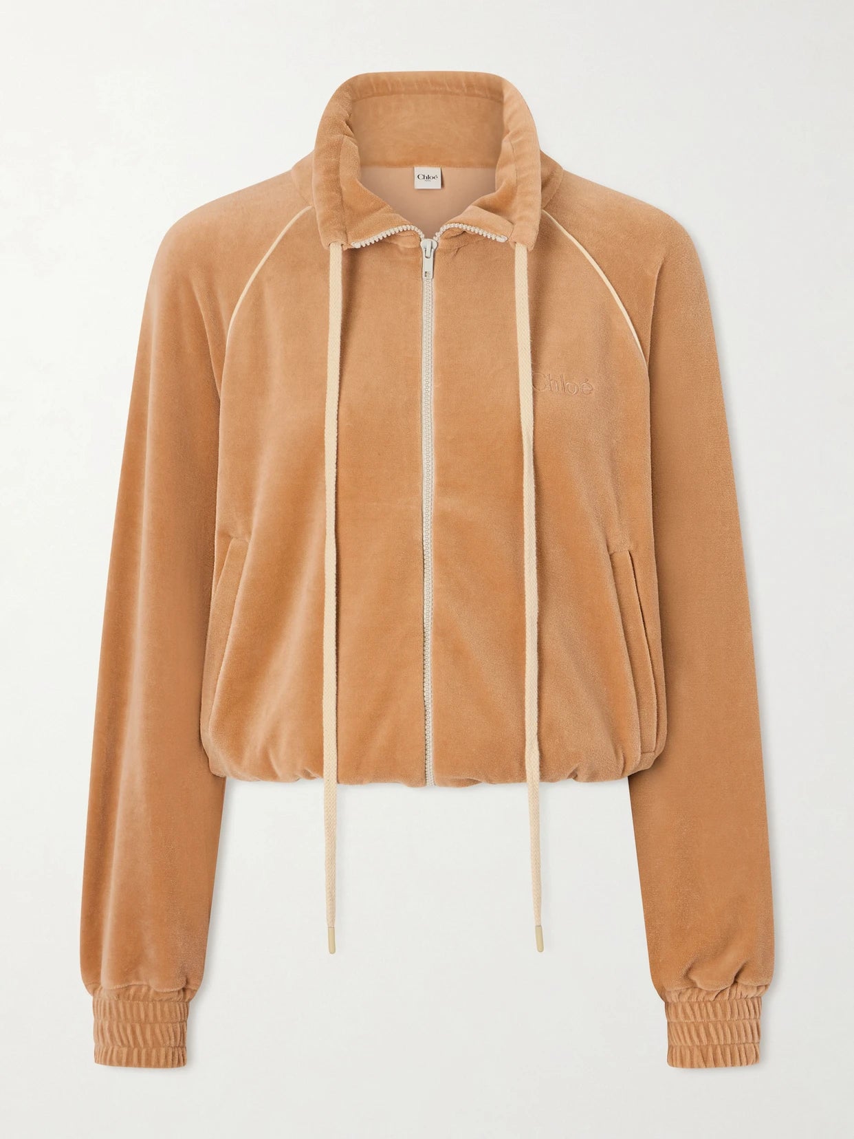 Logo-embroidered Cotton-blend Velvet Sweater