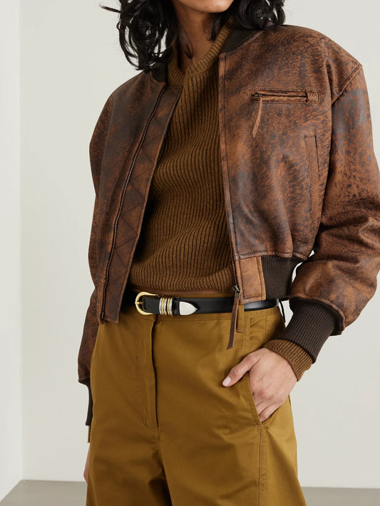 Déhanche Hollyhock Embellished Leather Belt