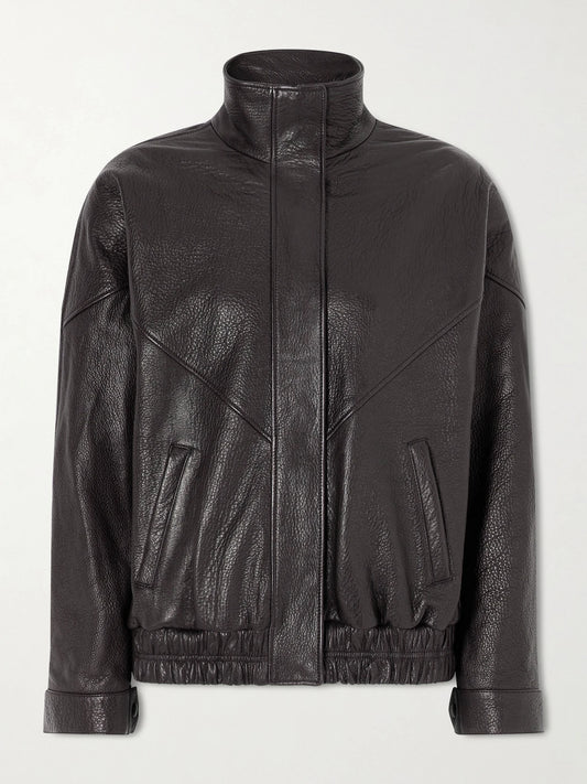 Image of Coats & Jackets. Product name - Textured-leather Jacket in Black colour by brand - Acne Studios