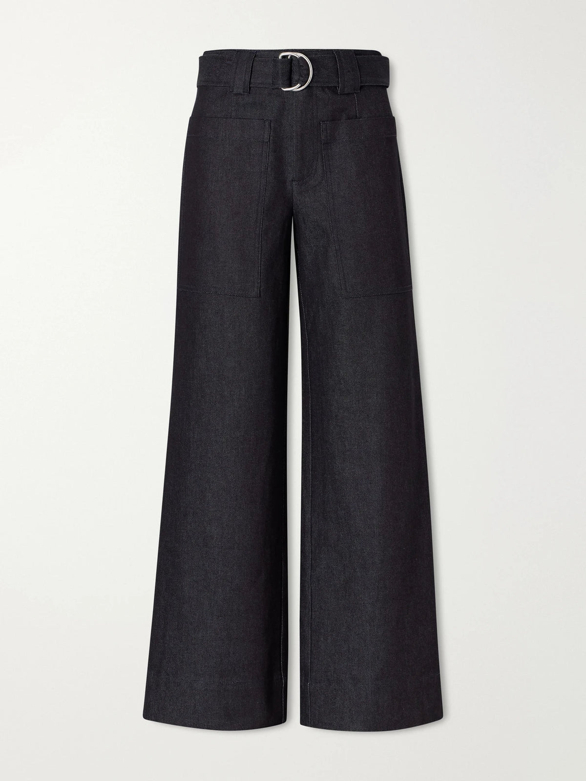 Proenza Schouler White Label Lina Belted Stretch-cotton Twill Wide-leg Pants