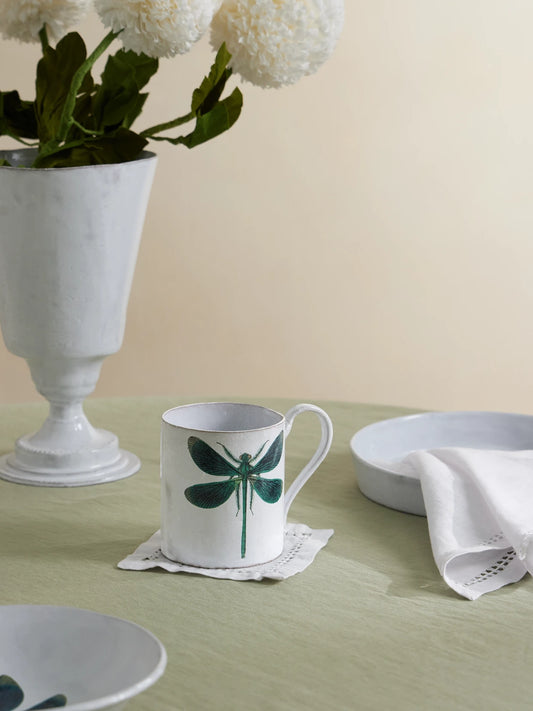 Image of Tableware. Product name - + John Derian Printed Ceramic Mug in White colour by brand - Astier De Villatte