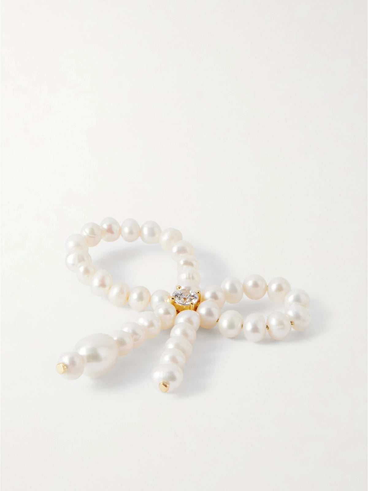 Recycled Gold Vermeil, Pearl And Cubic Zirconia Ring