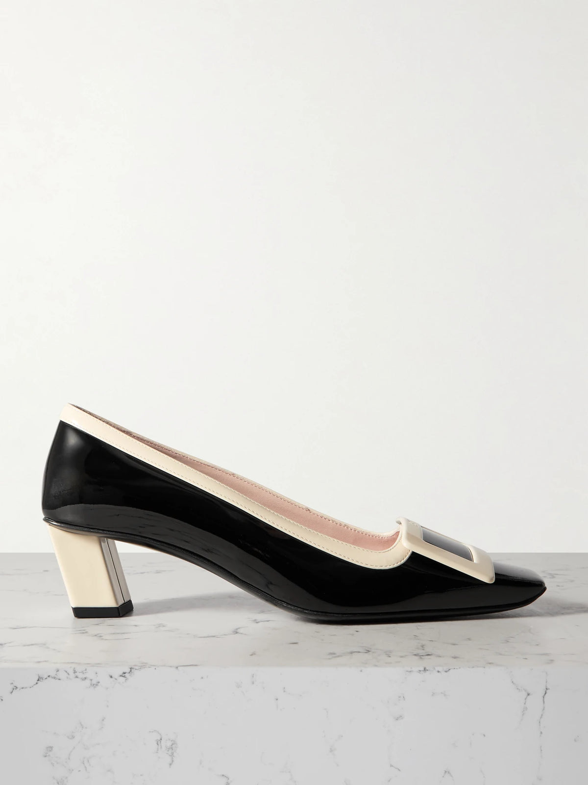 Roger Belle Vivier 45 Two-tone Patent-leather Pumps