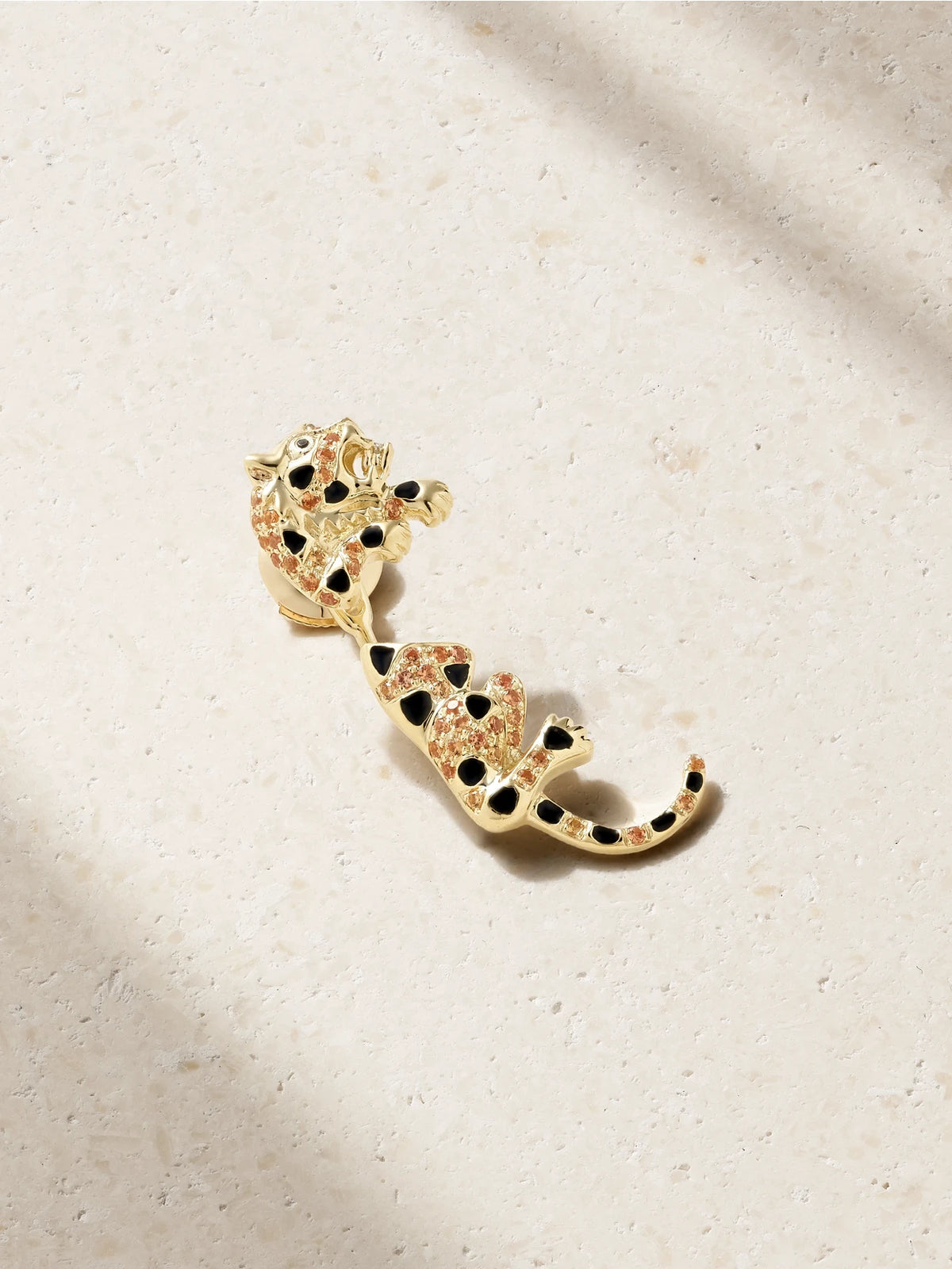 9-karat Gold And Enamel Multi-stone Single Earring