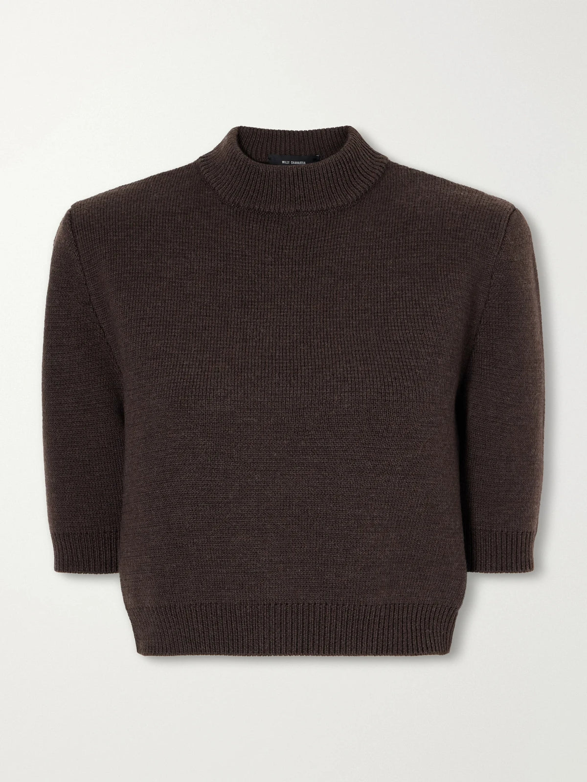 Willy Chavarria Chavela Cropped Wool Sweater