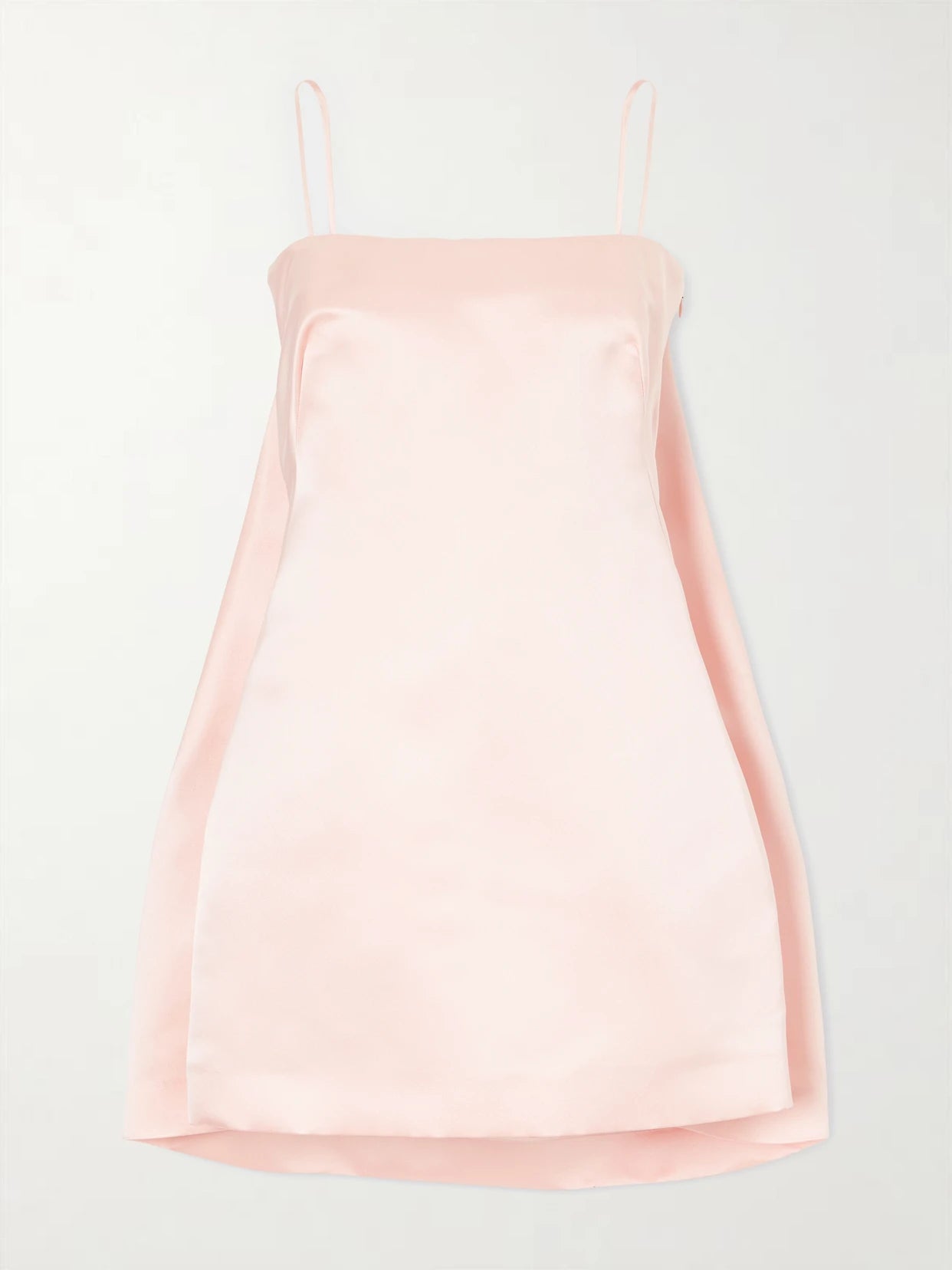 Cape-effect Silk-satin Mini Dress