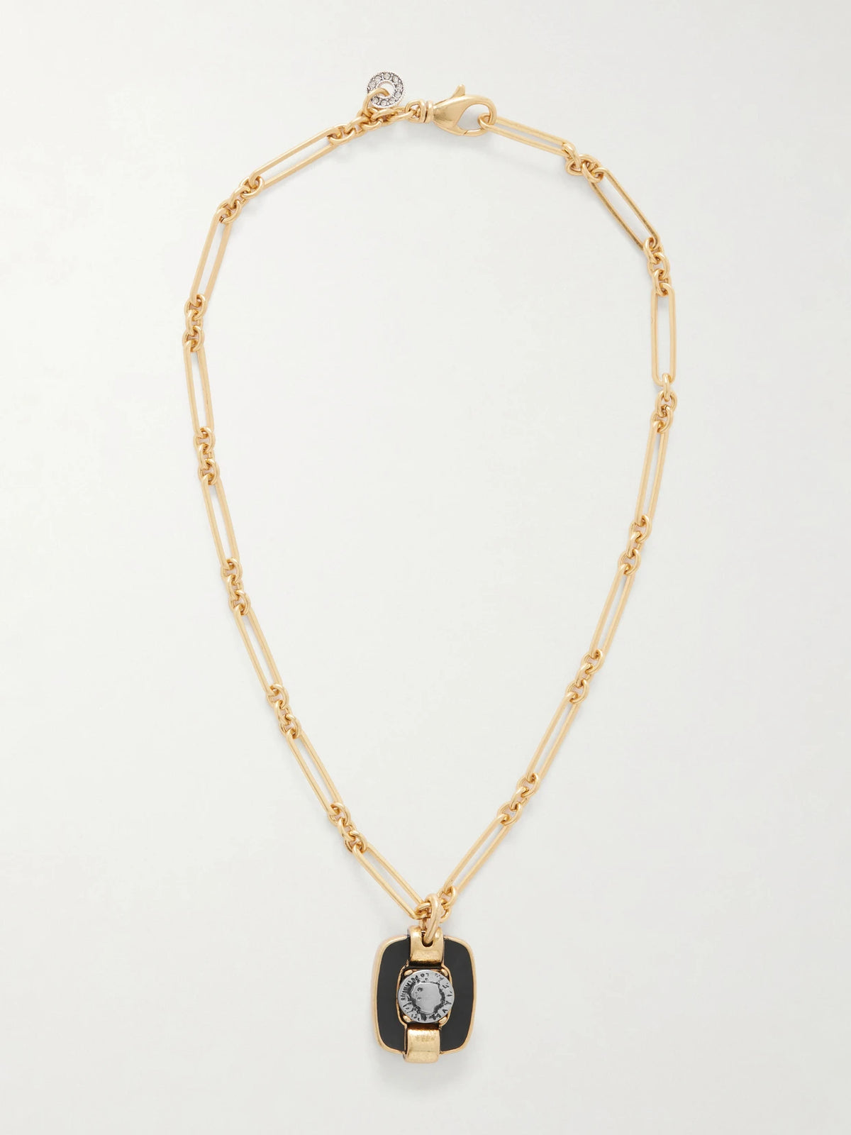 Figura M Gold-plated Enamel Necklace