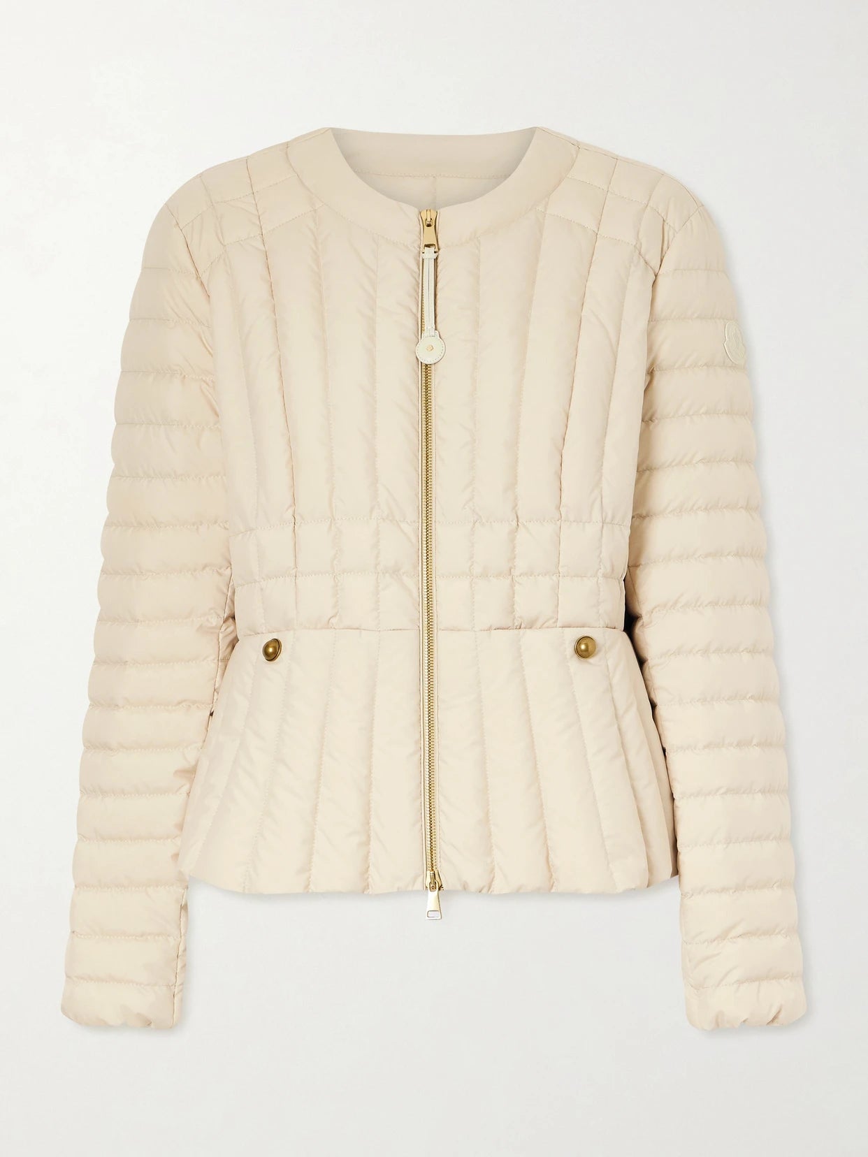 Menthe Appliquéd Padded Quilted Shell Down Jacket