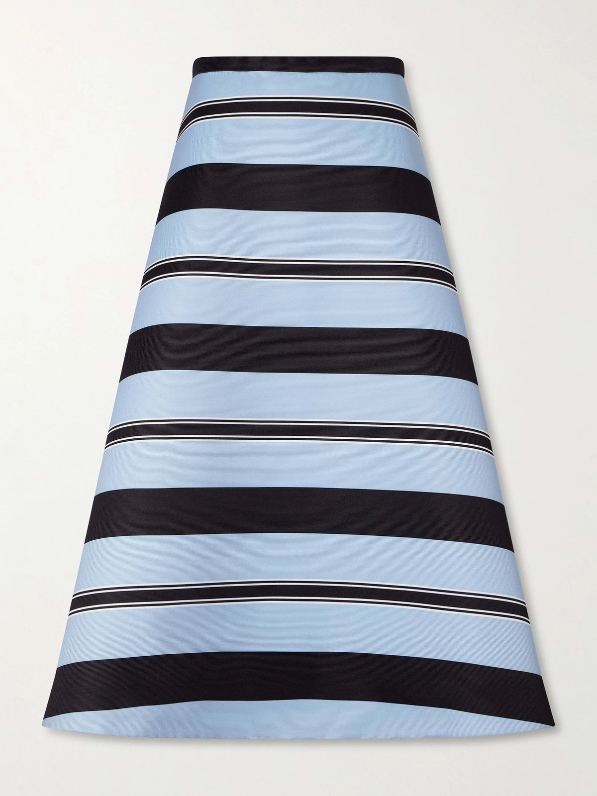 Hallie Striped Faille Midi Skirt