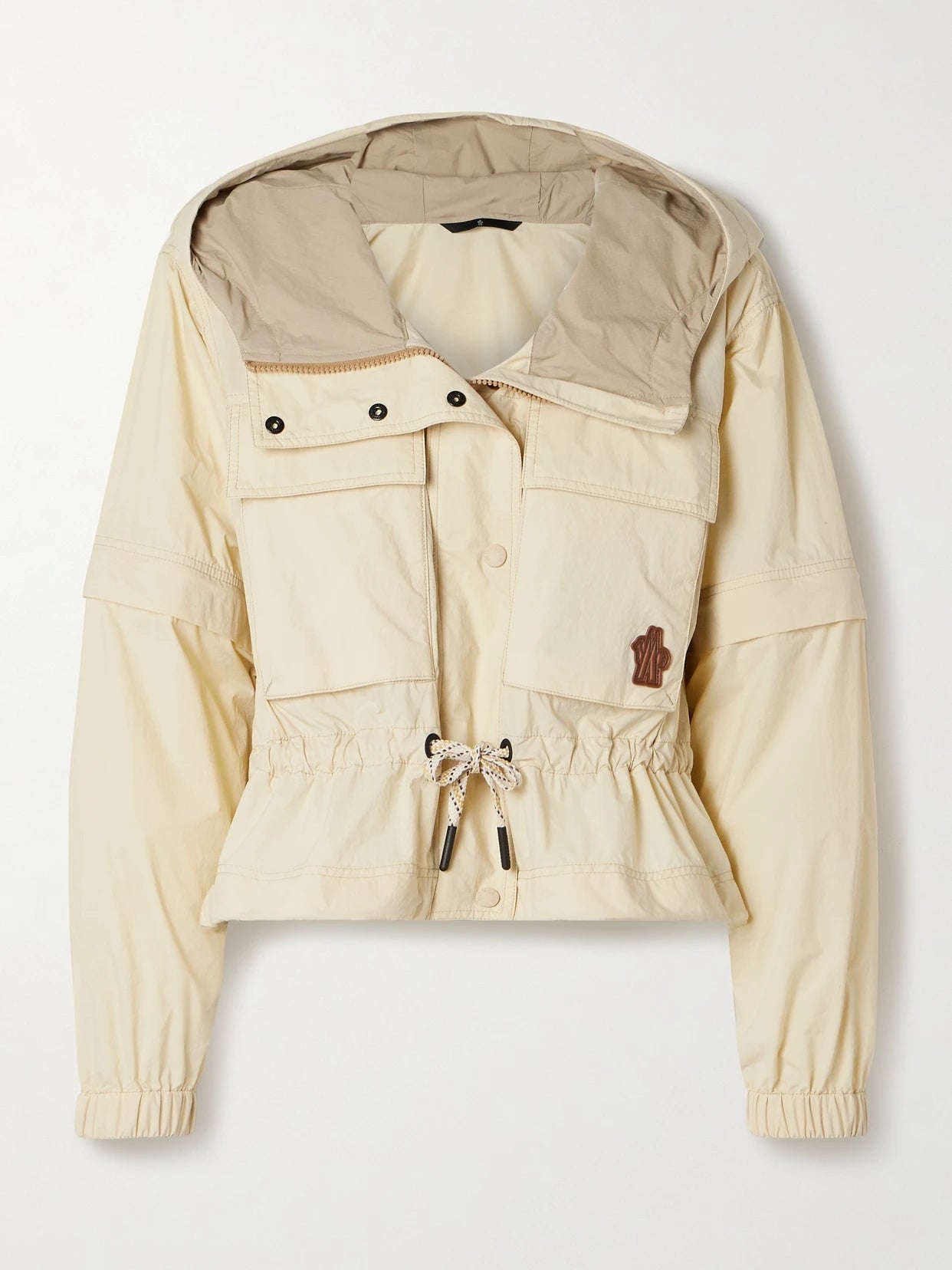 Image of Coats & Jackets. Product name - Limosee Hooded Crinkled-shell Jacket in White colour by brand - Moncler Grenoble