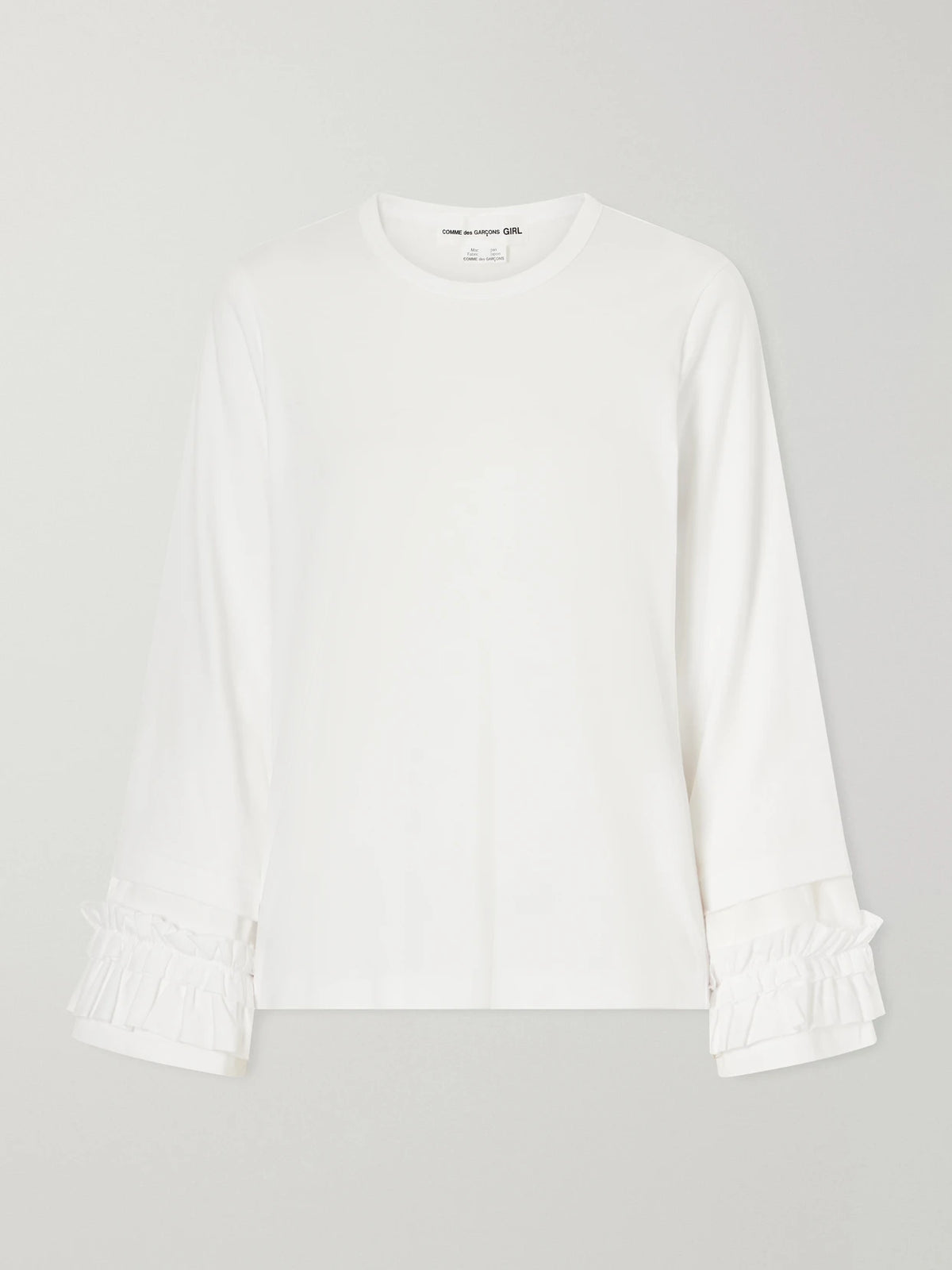 Comme des Garçons GIRL Ruffled Cotton-jersey T-shirt