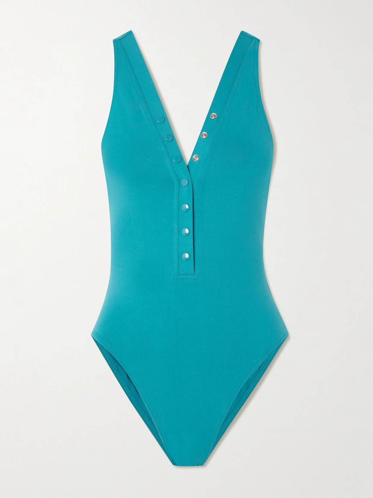 Image of Swimwear. Product name - Les Essentiels Icone Swimsuit in Turquoise colour by brand - Eres