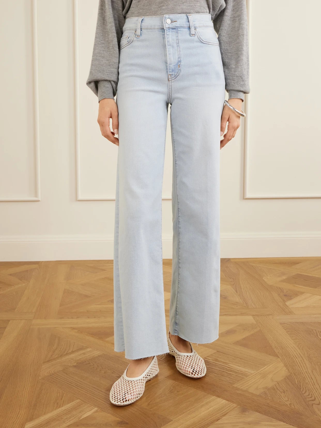 Le Slim Palazzo High-rise Wide-leg Jeans