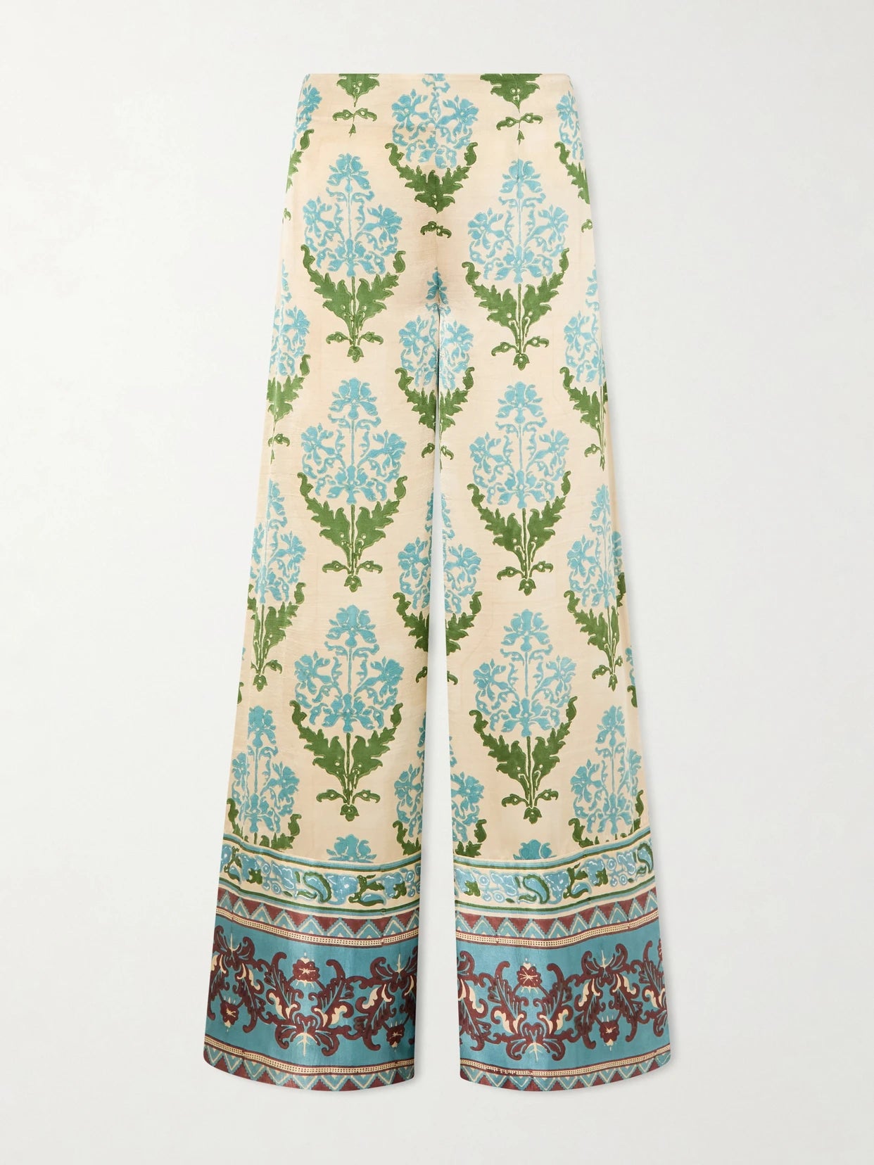 Stephan Floral-print Silk-satin Trousers