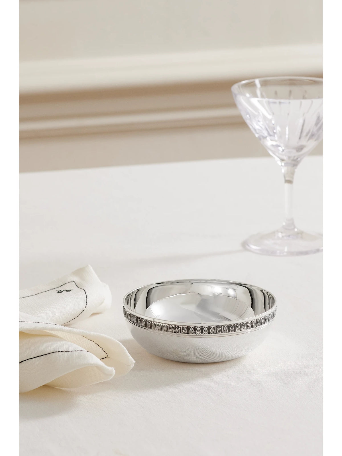 Image of Tableware. Product name - Malmaison 11.5cm Silver-plated Bowl in Multi colour by brand - Christofle