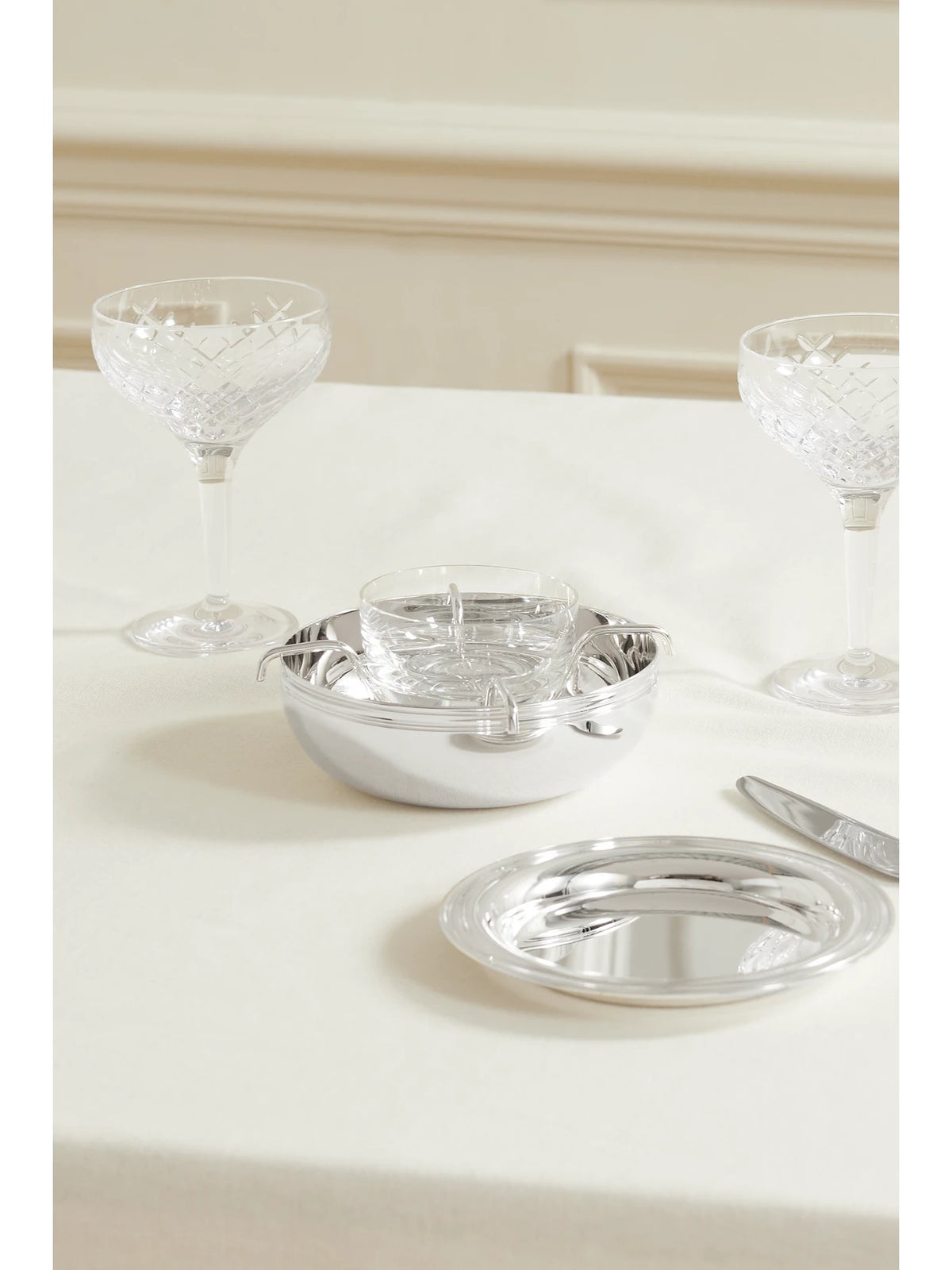 Image of Tableware. Product name - Albi Silver-plated Caviar Serving Set in Multi colour by brand - Christofle