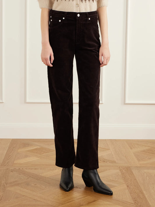 Citizens of Humanity Palma Cotton-blend Corduroy Straight-leg Pants