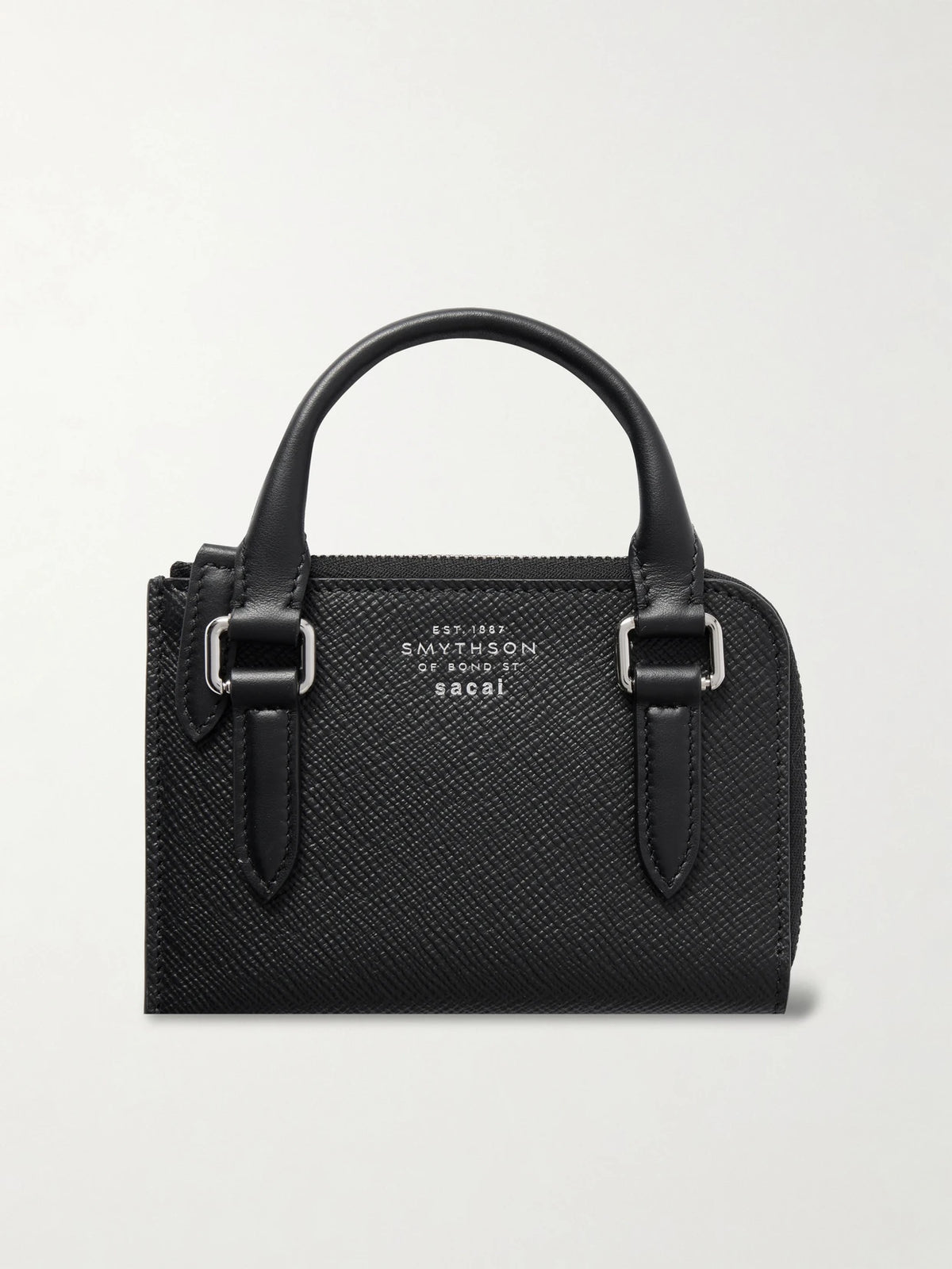 + Sacai Textured-leather Cardholder