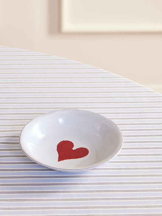 + John Derian Red Heart Ceramic Dish