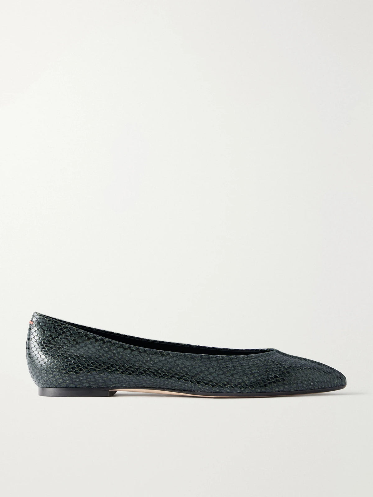 Aeyde Ellie Snake-effect Leather Ballet Flats
