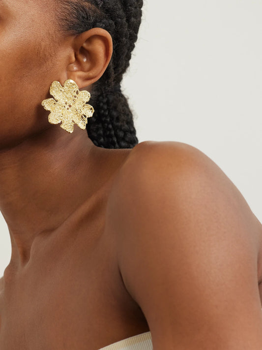 Image of Earrings. Product name - Anemone Gold-plated Earrings in Multi colour by brand - YSSO