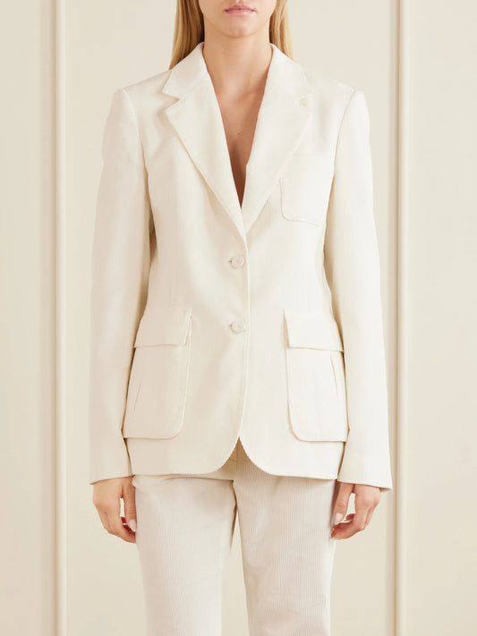 Louisa Cotton Ribbed Blazer